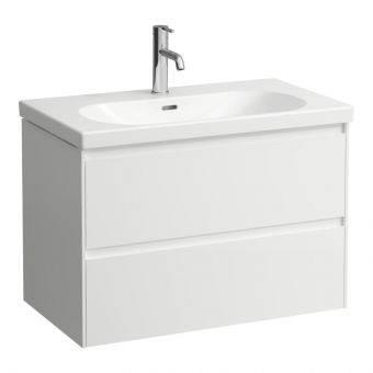 Spintelė praustuvui Laufen LANI 784x448x515 mm, 2 stalčiai, tinka praustuvams 810087, 817436, 810336, spalva - balta blizgi 